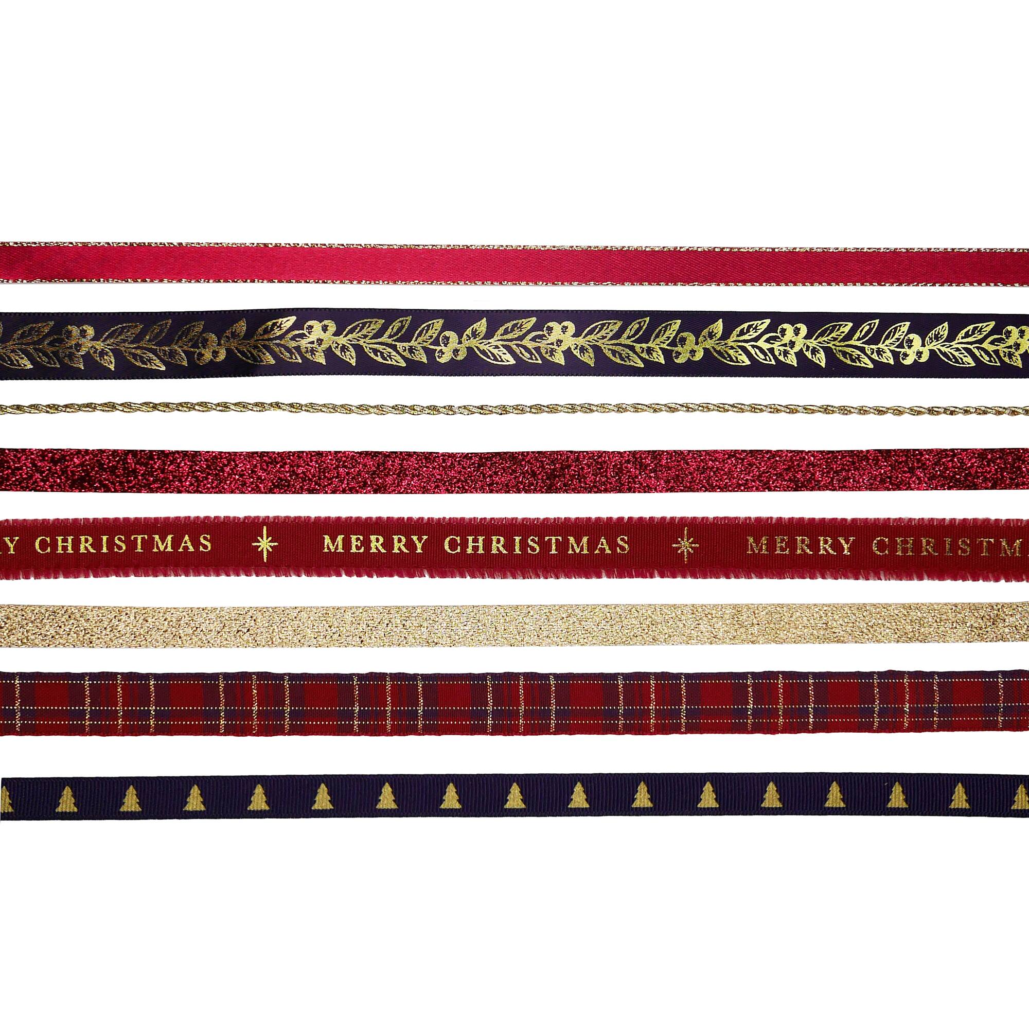 Burgundy Christmas Value Pack Ribbon by Celebrate It®